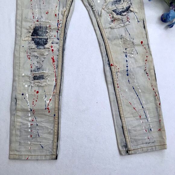Heritage America NWT Light Wash Distressed Crop Jeans Women 6 *See Description* - Picture 5 of 13
